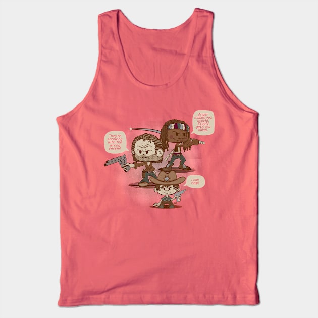 Talking Heads: Rick Carl Michonne Tank Top by DoodleHeadDee